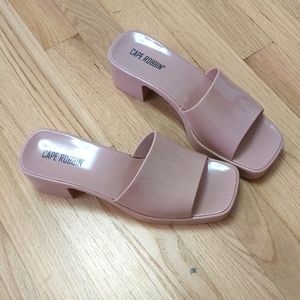 Jelly, chunky block heel sandals